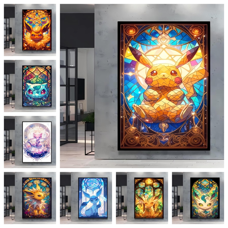 Resin Art Images - Diamond Wall Art Poster Pokemon Pikachu