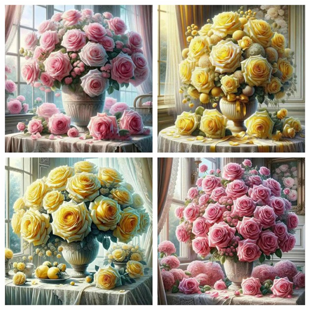 Resin Art Flower - 1PC frameless 5D Diy Diamond Painting