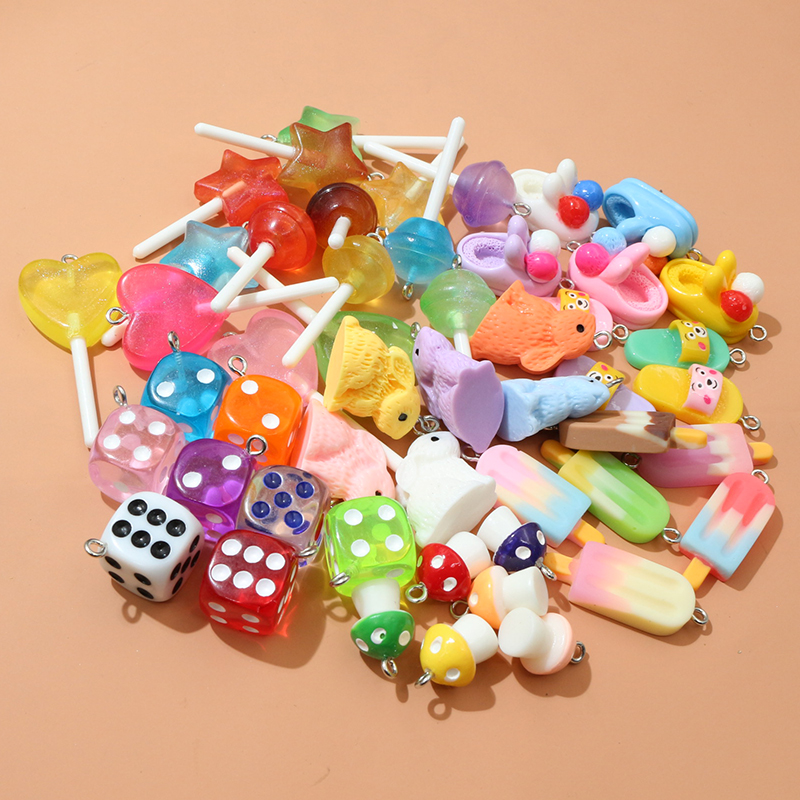 Resin Art Supplies - 10PCS Resin Pendant Charms Rabbit Dice