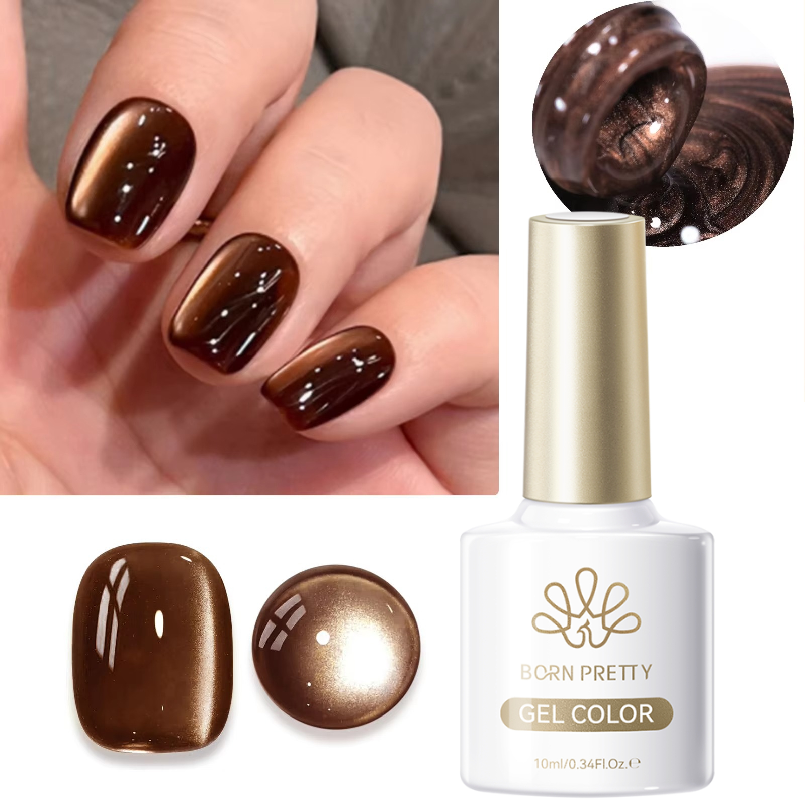 BORN PRETTY 10ml Dark Brown Re - đánh giá và giá Resin Art Varnish