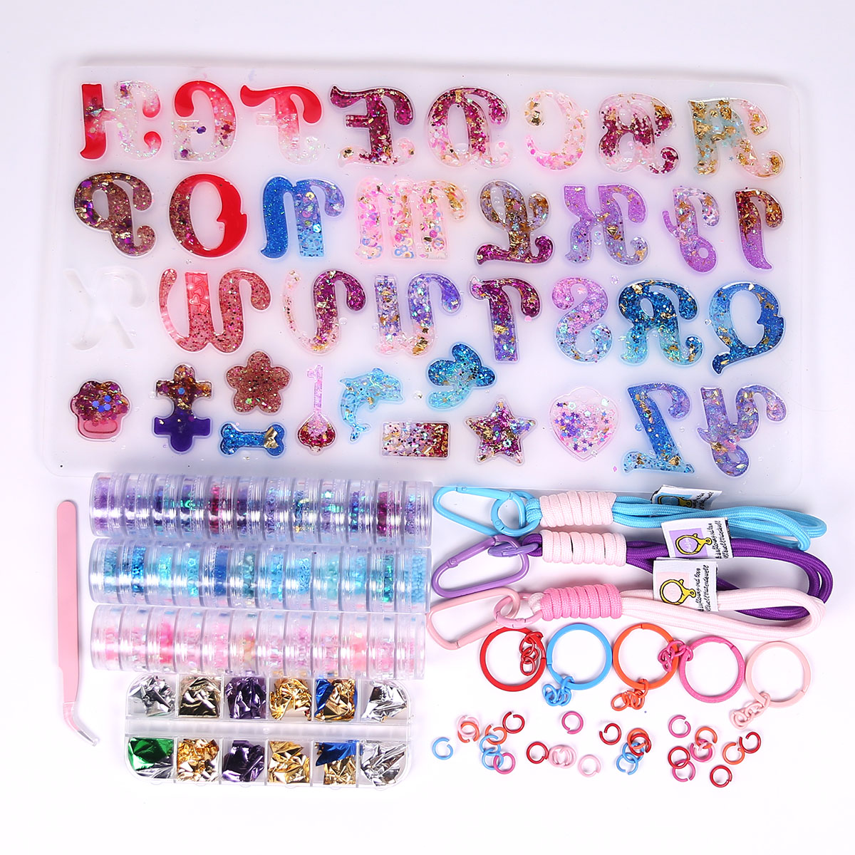 Letter Resin Mold Kit with Gli - đánh giá và giá Resin Art A Keychain