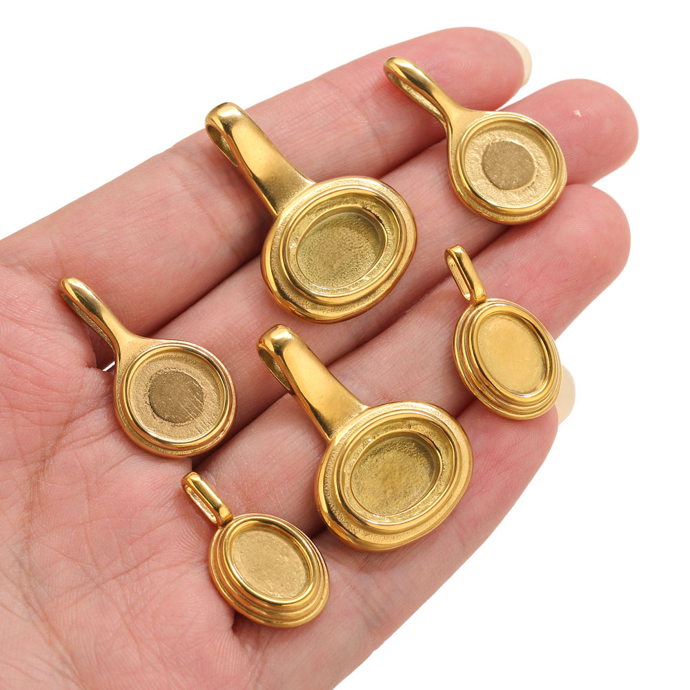 5pcs Stainless Steel Round Ova - đánh giá và giá Resin Art Supplies