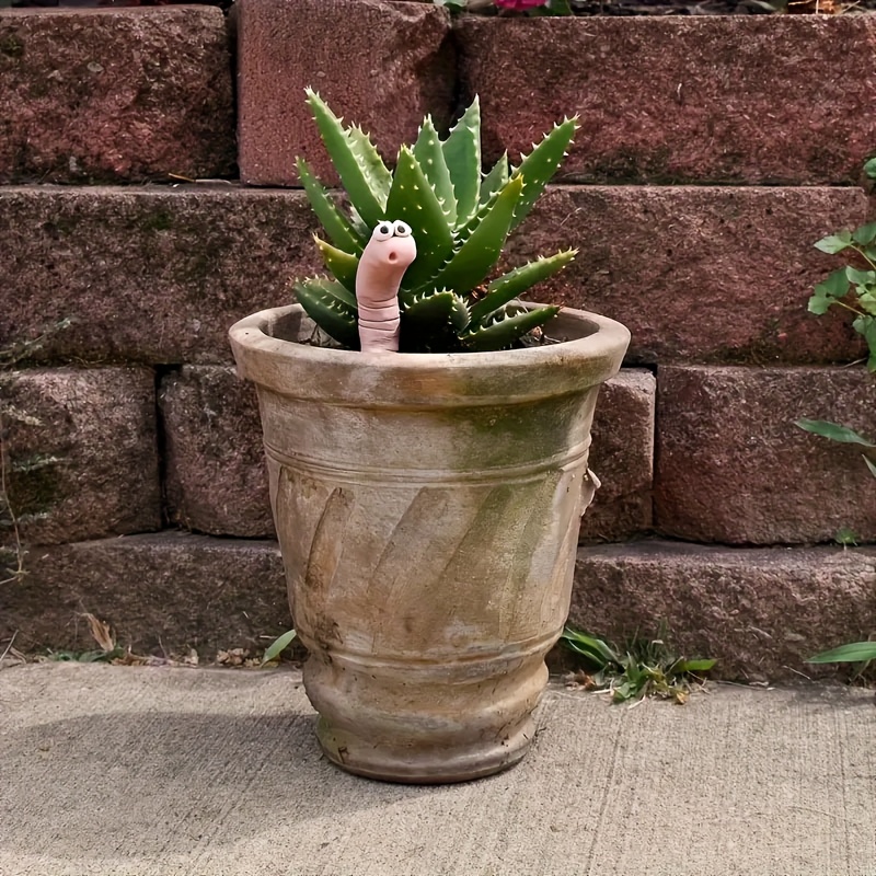 1pc Thirsty Worm Plant Decorat - đánh giá và giá Resin Art Logo