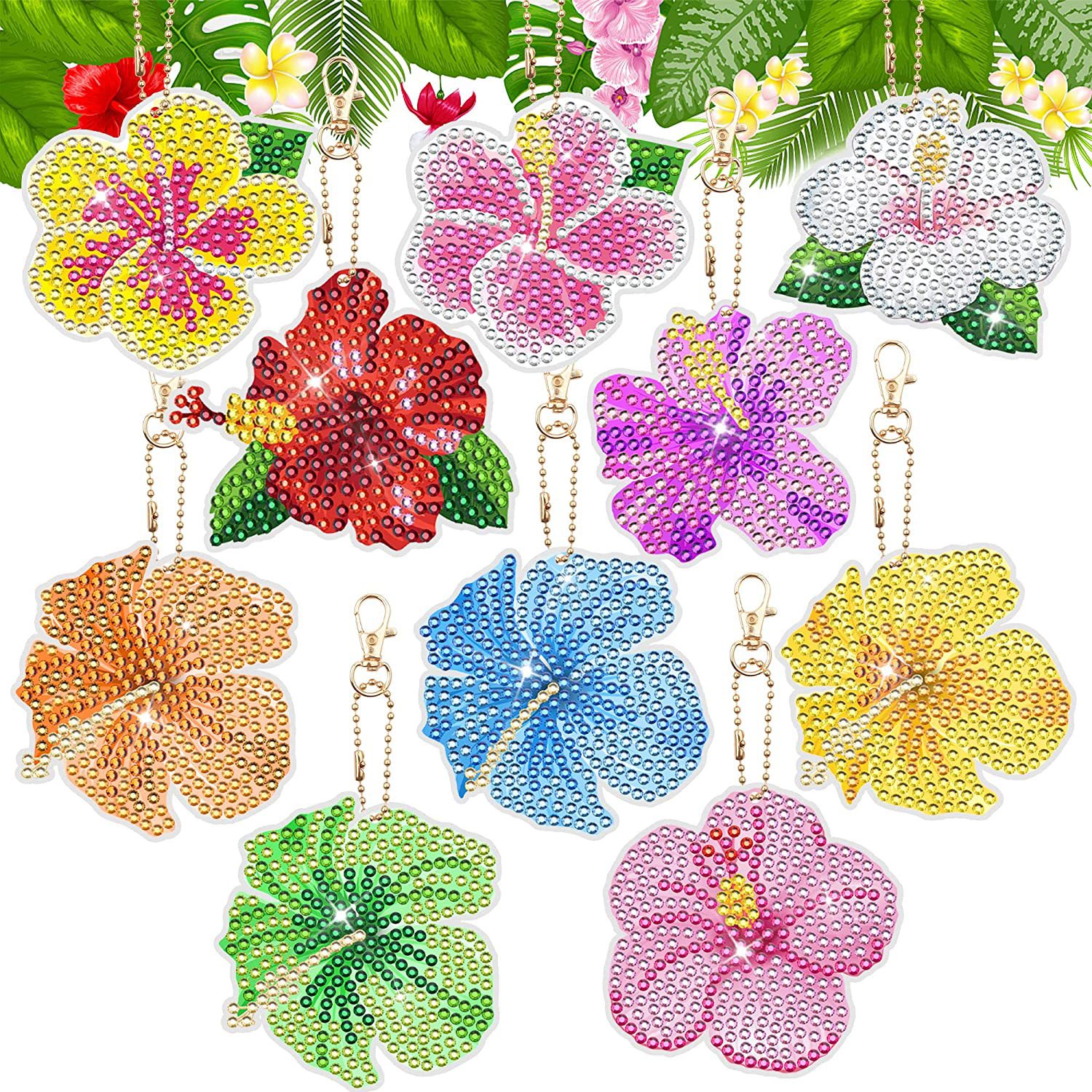Daisy Sunflower Flowers Diamon - đánh giá và giá Resin Art A Keychain