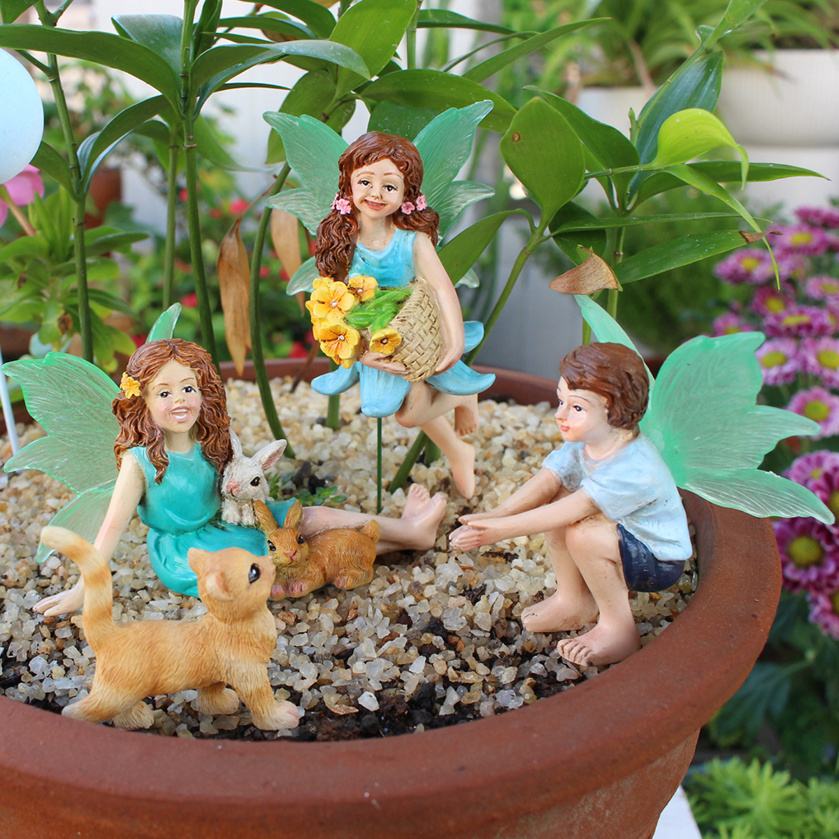4pc Flower Fairy and Animal Pa - đánh giá và giá Resin Art Flower