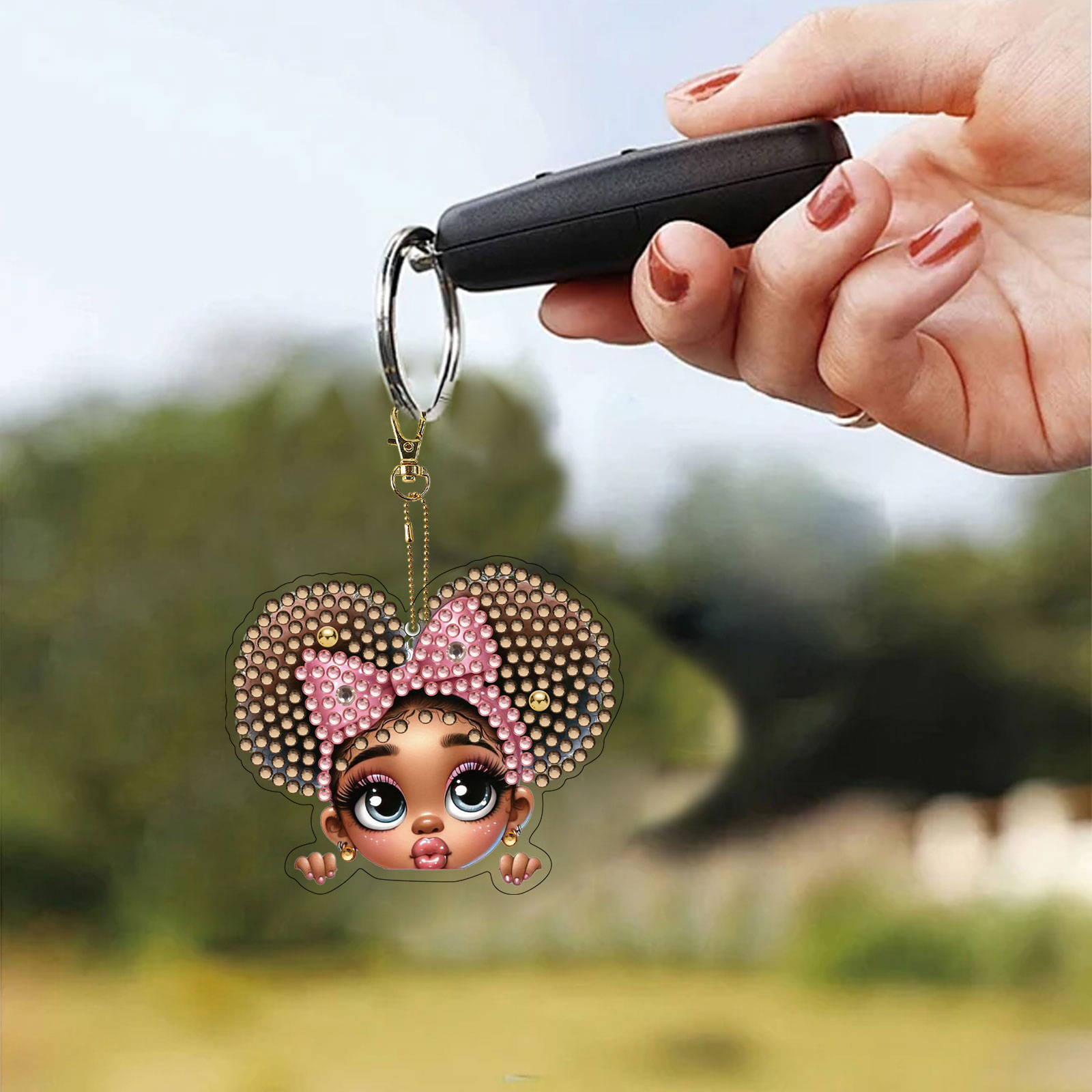 15Pcs DiY Diamond Art Keychain - đánh giá và giá Resin Art A Keychain