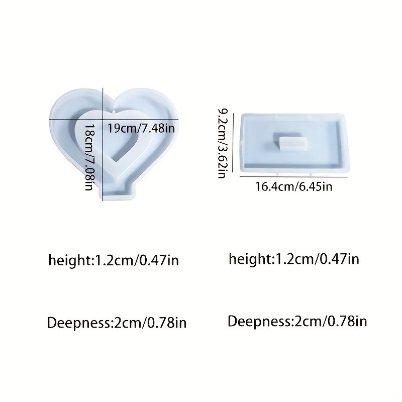 Heart Resin Molds, 2 Pieces Lo - đánh giá và giá Resin Art A Keychain