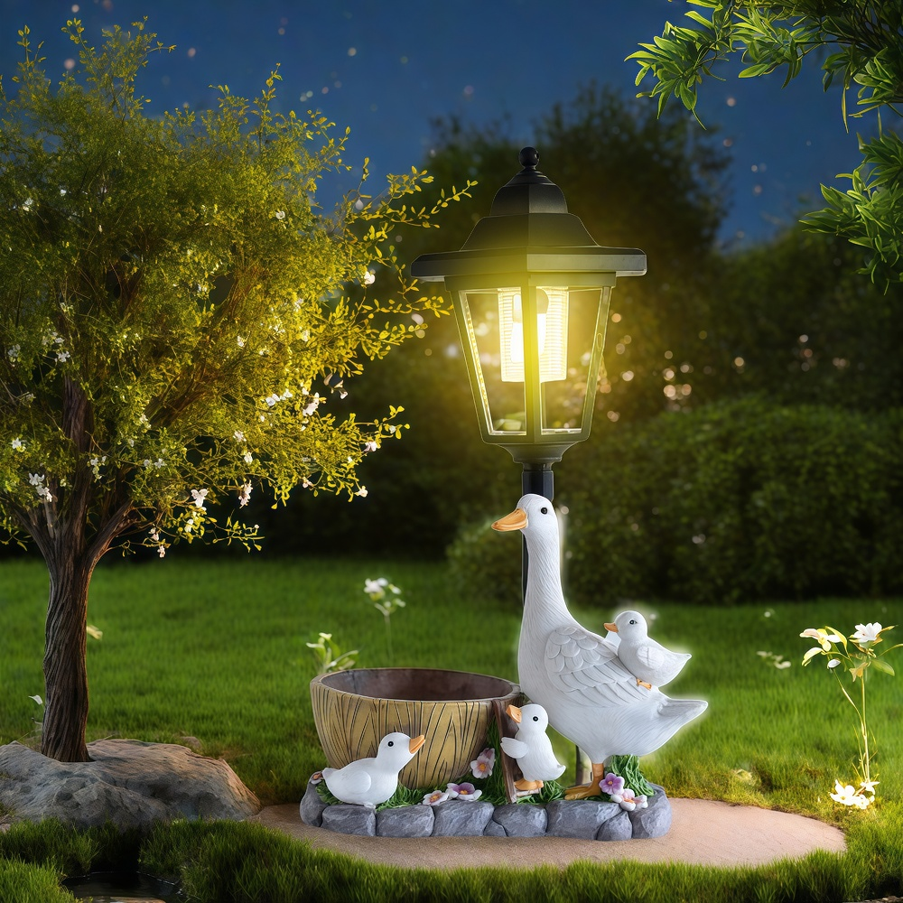 Solar Duck Night Light Garden  - đánh giá và giá Resin Art Supplies
