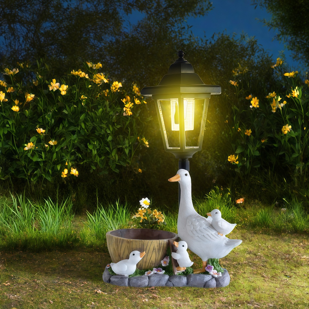 Solar Duck Night Light Garden  - đánh giá và giá Resin Art Supplies
