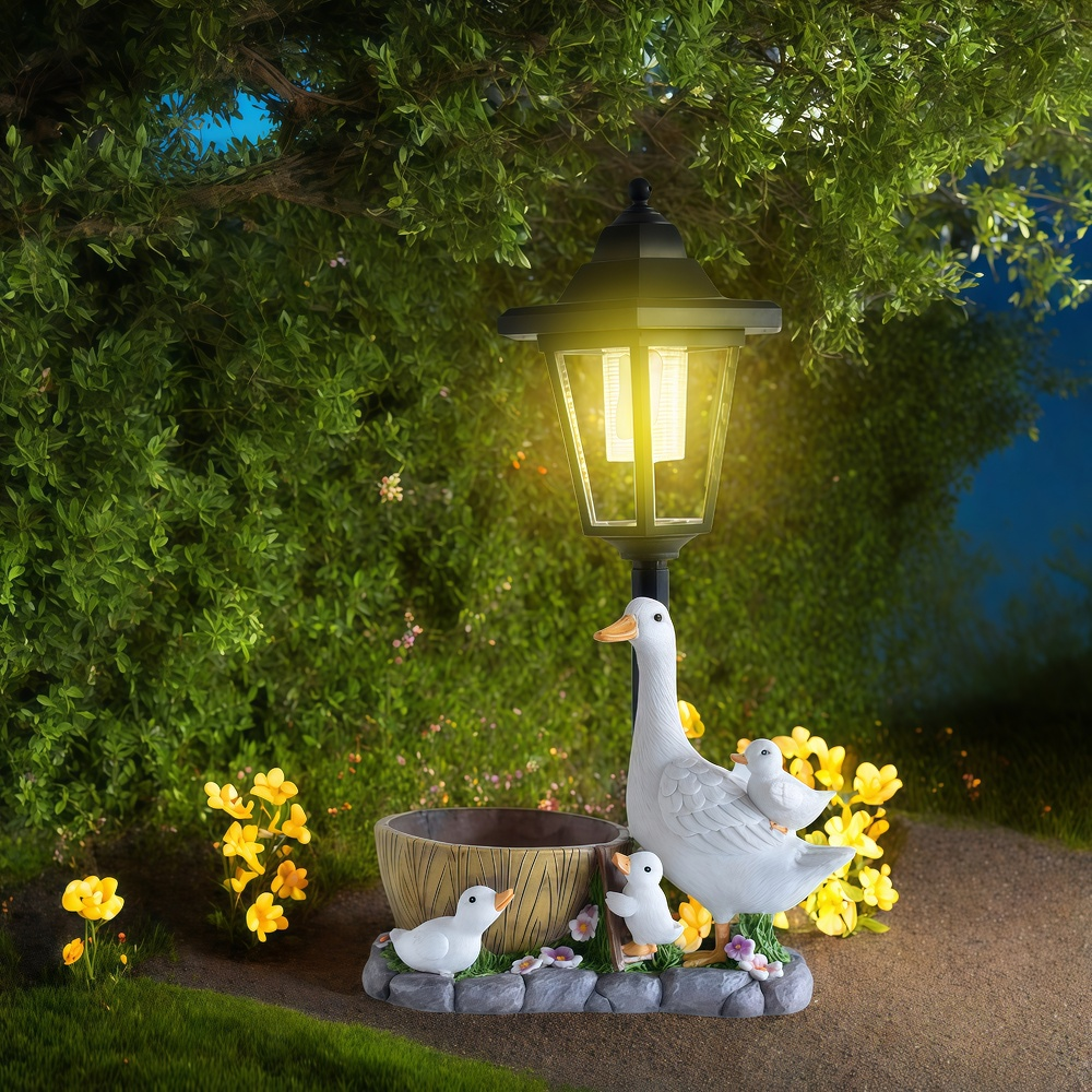 Solar Duck Night Light Garden  - đánh giá và giá Resin Art Supplies