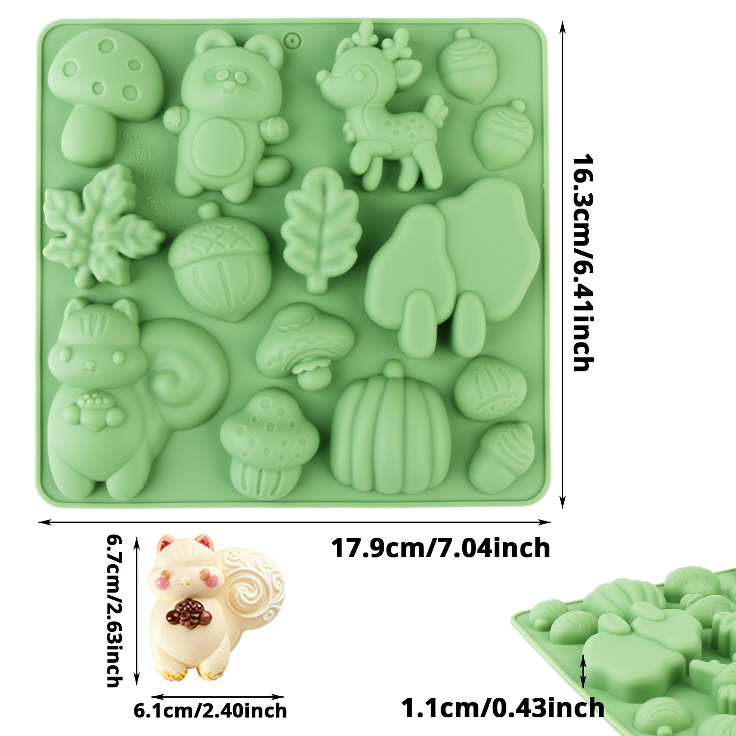 1 Silicone Cake Mold in the Sh - đánh giá và giá Resin Art Supplies