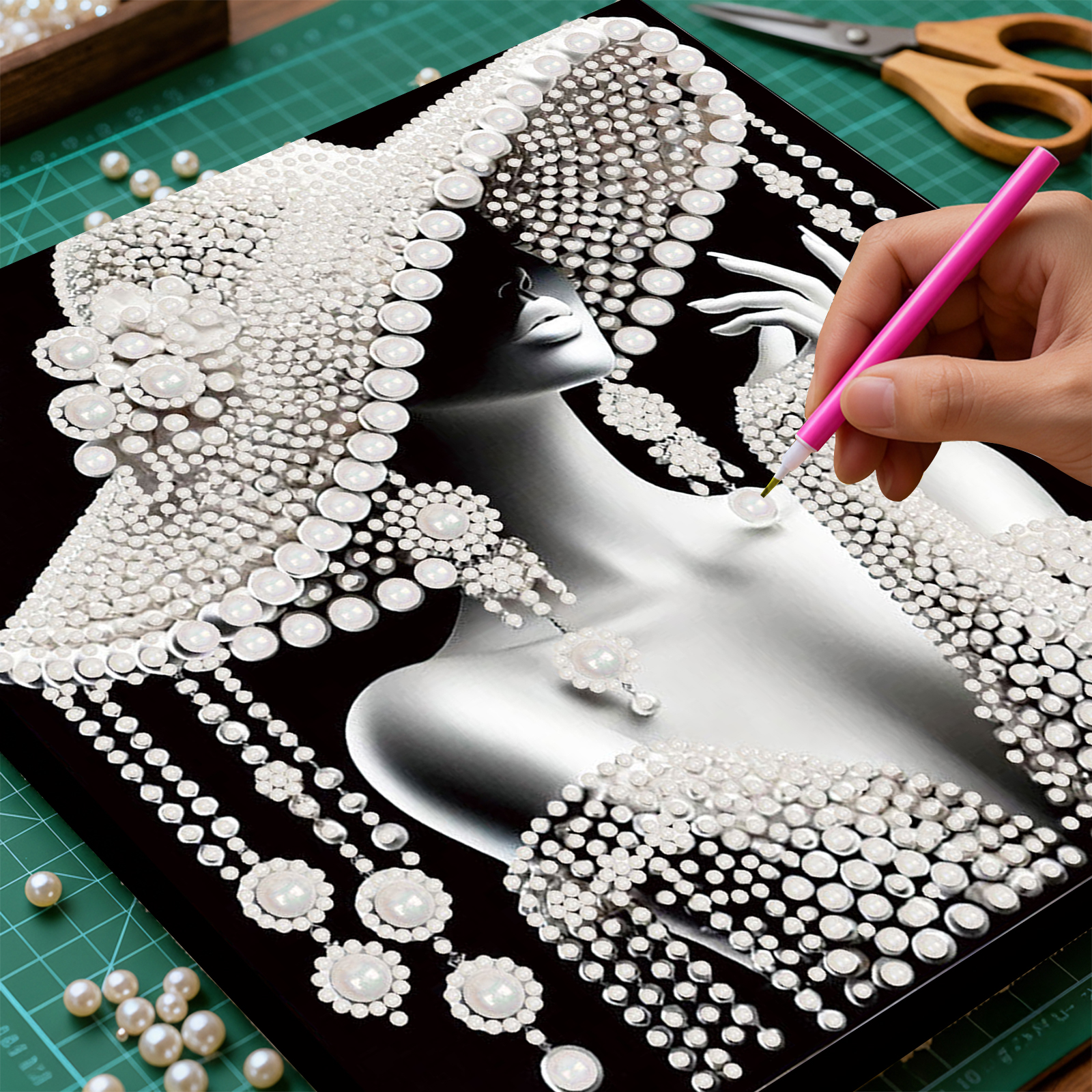 DIY Ladies Pearl Diamond Paint - đánh giá và giá Resin Art Supplies