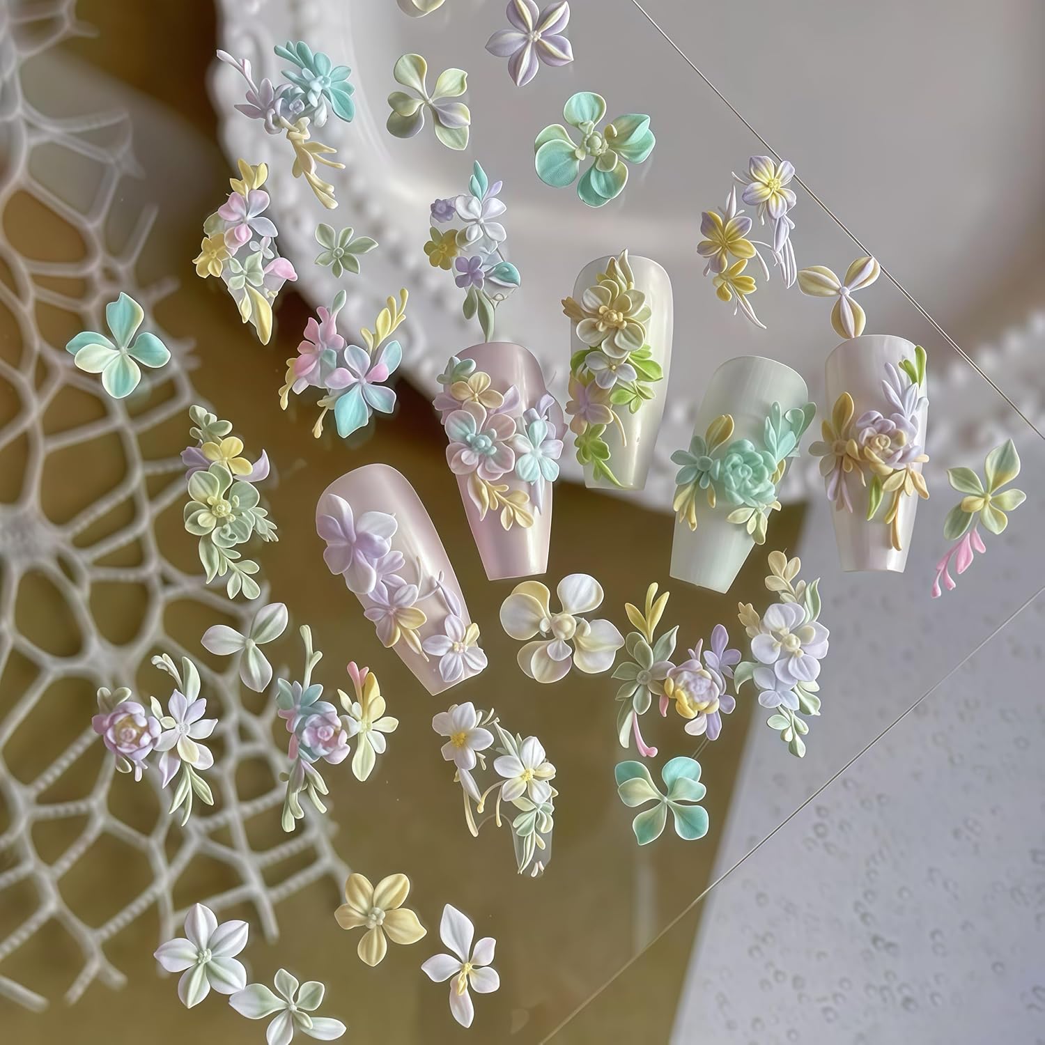 3D Flowers Nail Mold Silicone  - đánh giá và giá Resin Art Images