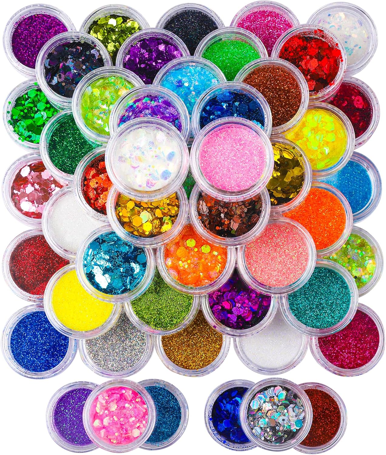 48 Color Chunky & Fine Glitter - đánh giá và giá Resin Art Images