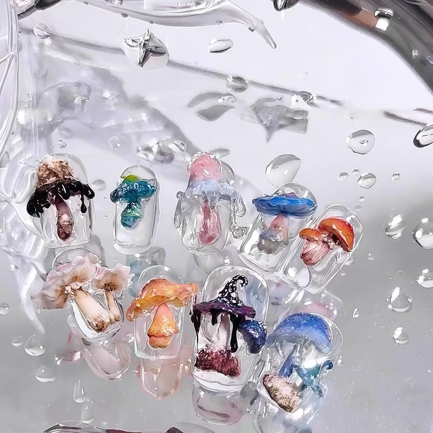 3D Mushroom Nail Mold Silicone - đánh giá và giá Resin Art Images