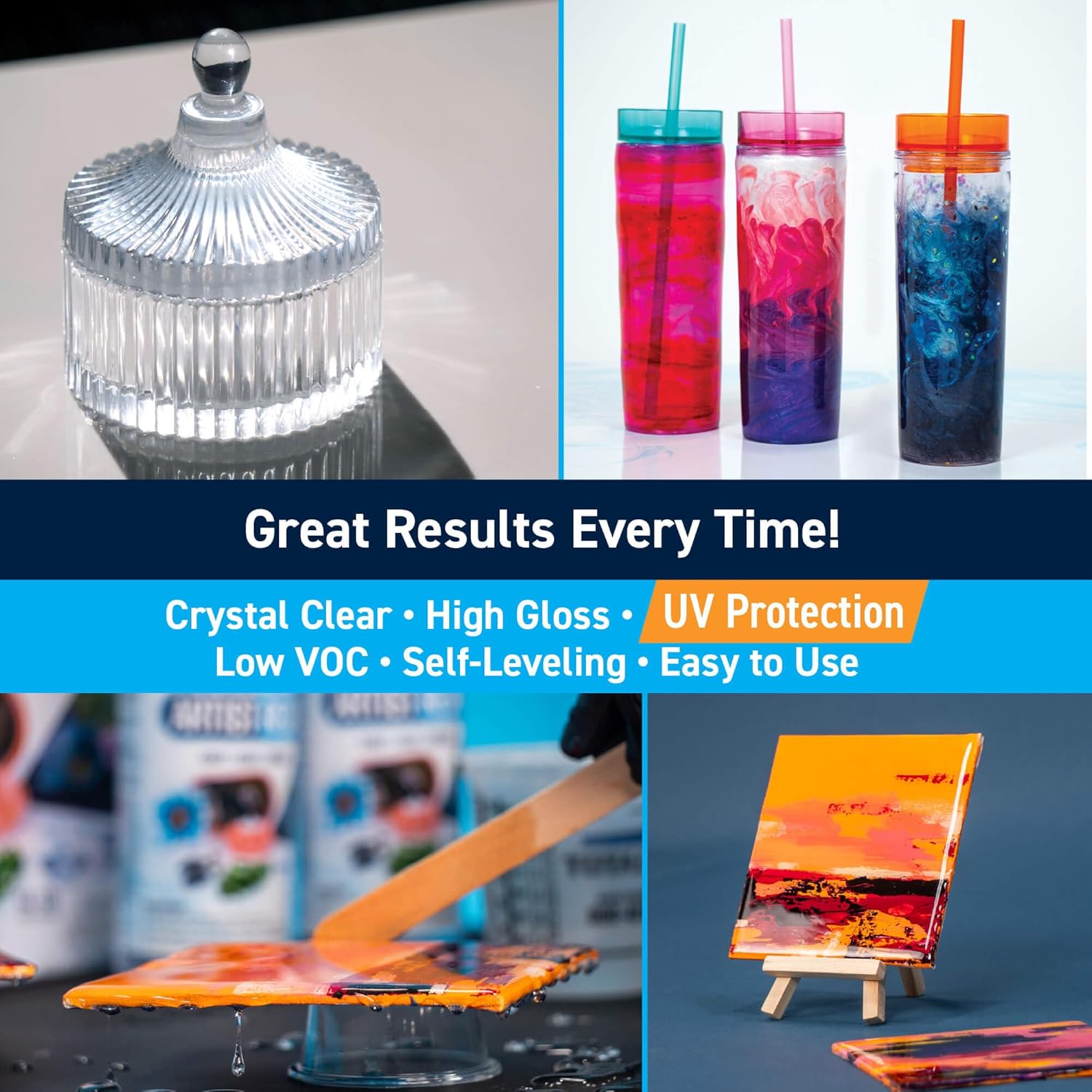 Epoxy Resin Kit 32 Oz Quart wi - đánh giá và giá Resin Art Images