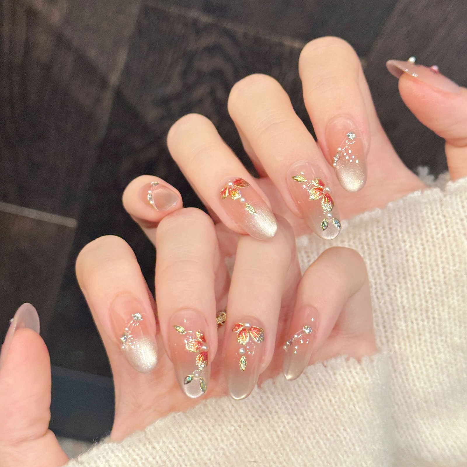 10pcs Handmade Fake Nails Pres - đánh giá và giá Resin Art Flower