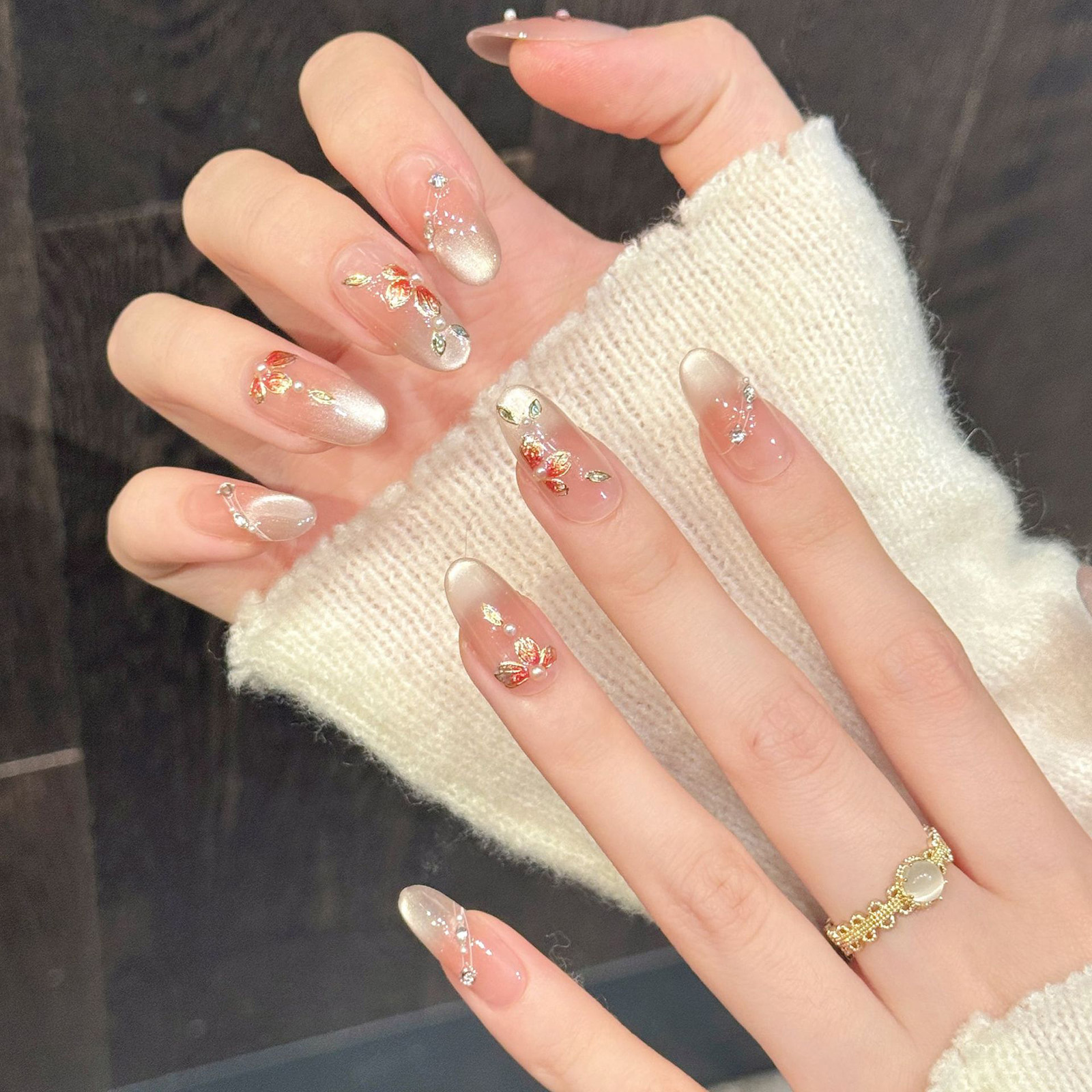 10pcs Handmade Fake Nails Pres - đánh giá và giá Resin Art Flower