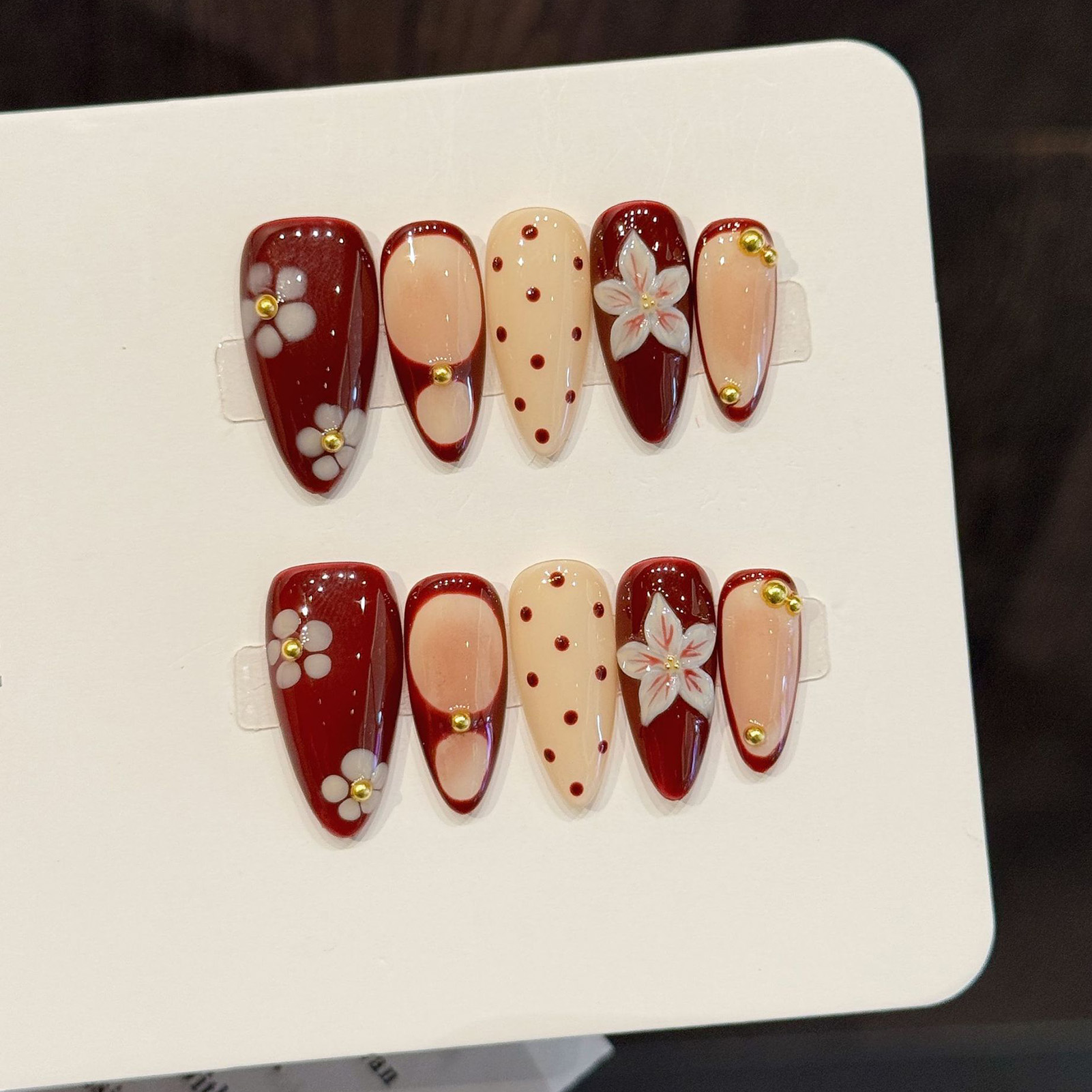 10pcs Handmade Wine Red French - đánh giá và giá Resin Art Flower