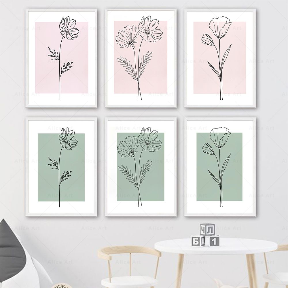Botanical Line Art Flowers Pin - đánh giá và giá Resin Art Flower